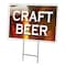 Signmission Craft Beer Yard Sign & Stake outdoor plastic coroplast window, C-2436 Craft Beer C-2436 Craft Beer - alternate 1